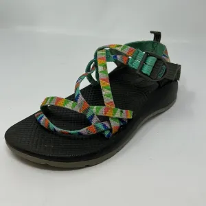 Chaco Kids Green Strappy Multicolor Sport Outdoor Summer Sandals Size 3