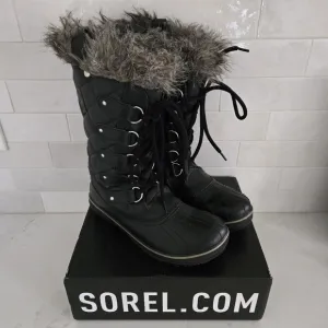 Sorel Tofino II Waterproof Insulated Winter Snow Boots Lace-Up Black Stone Sz 8